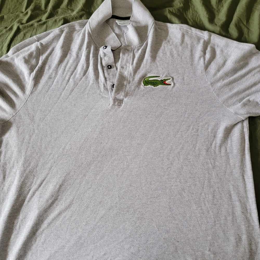 Lacoste Men's Light Gray Polo Shirt